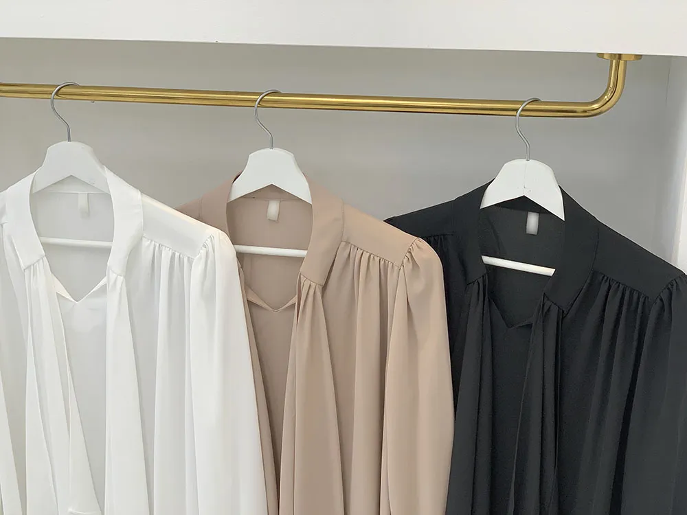シャーリングショルダーボウタイブラウス | audreybubble | 詳細画像23