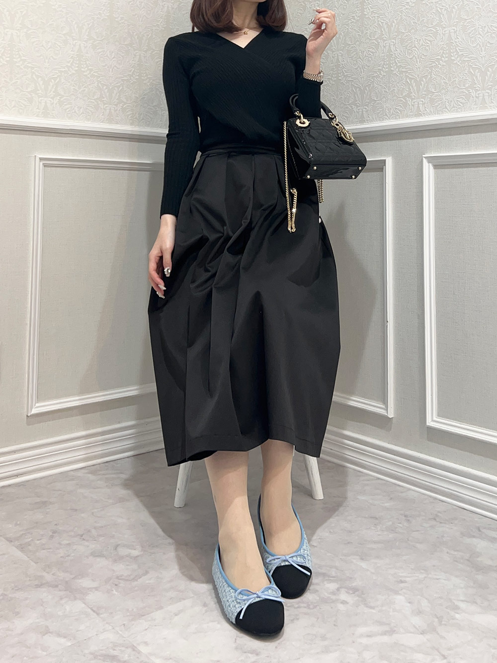 PEPPICHIC ツイード バレエシューズ 黒 PEPPICHIC ツイード バレエシューズ 黒 - メルカリ