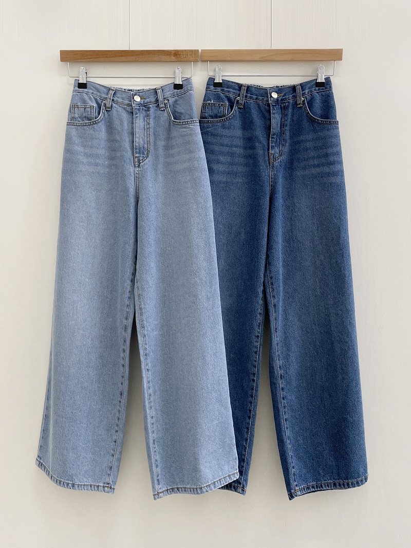 レビュー高評価商品 クロップドイージーワイドデニムパンツ レディース | パンツ