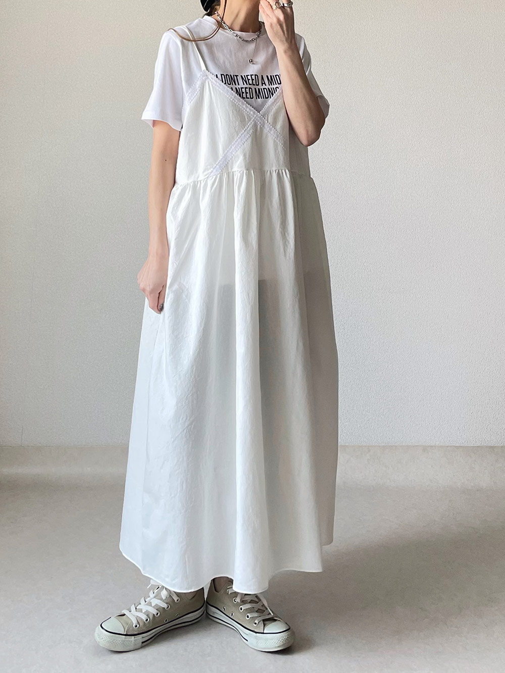 レースコットンキャミワンピース | レディースファッション通販 - DHOLIC