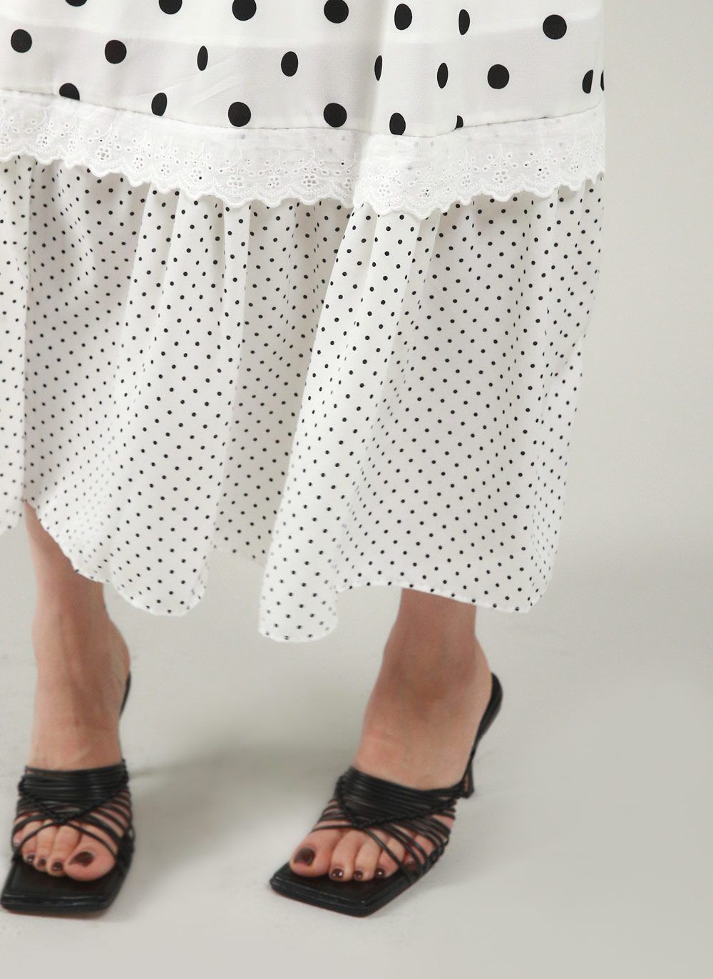 レースラインドットスカート | レディースファッション通販 - DHOLIC