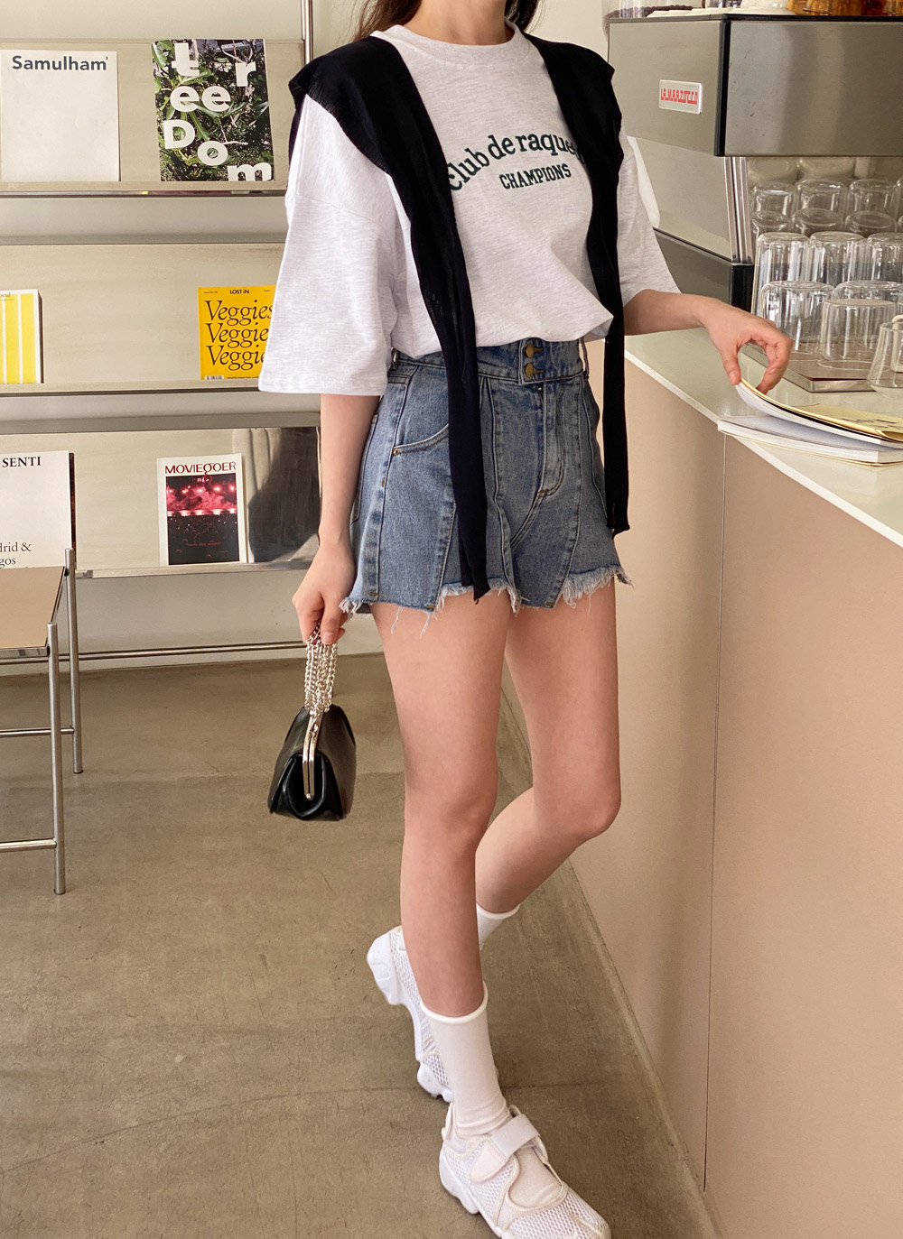 ツーボタンアンバランスショートパンツ | DHOLIC | 詳細画像6