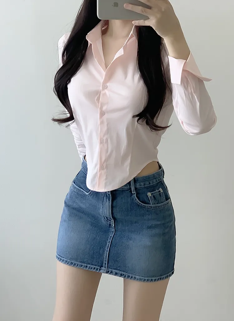 コインポケットミニデニムスカート | auvezay | 詳細画像1