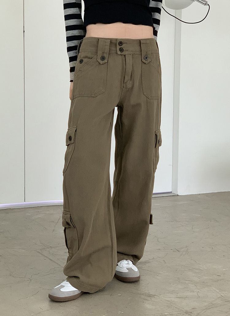 2ボタンローライズカーゴパンツ | レディースファッション通販 - DHOLIC