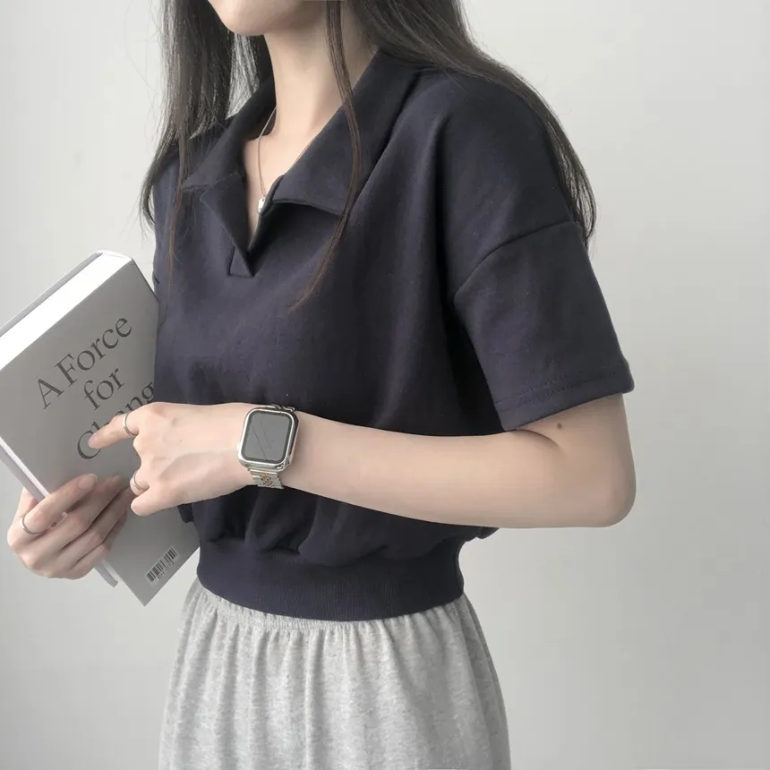 カラーネッククロップドTシャツ | lilisense | 詳細画像3