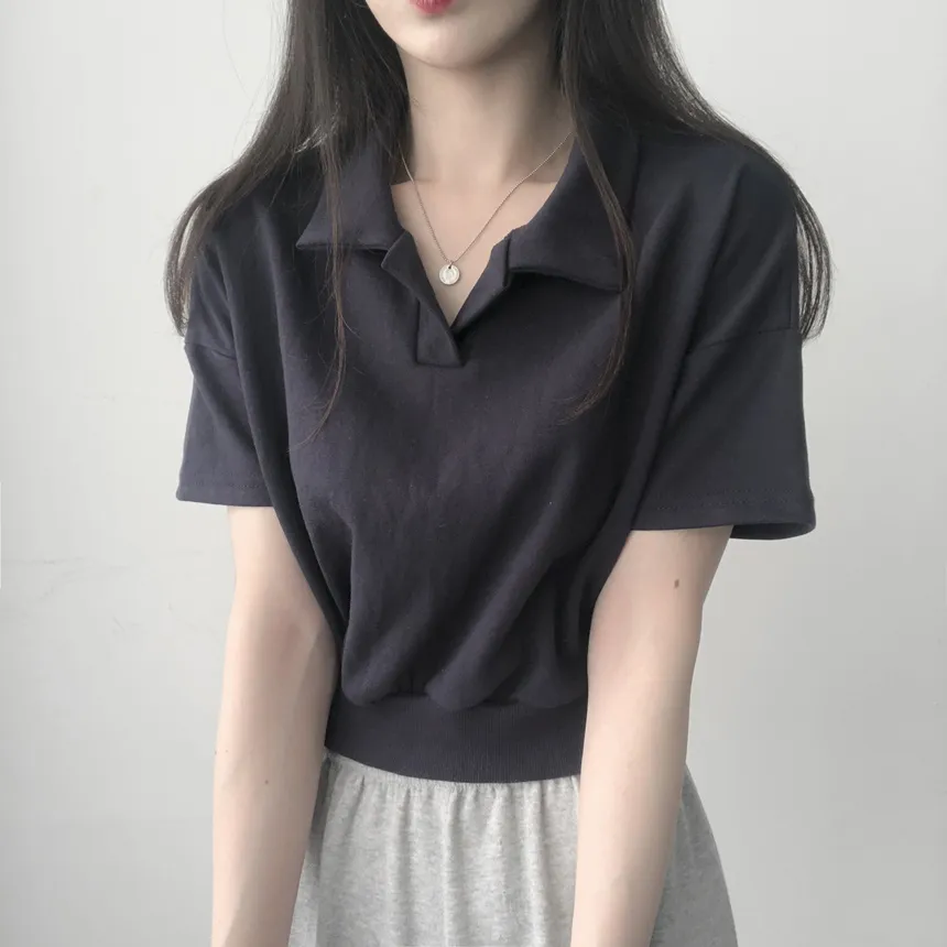 カラーネッククロップドTシャツ | lilisense | 詳細画像4