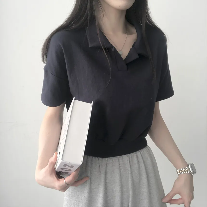 カラーネッククロップドTシャツ | lilisense | 詳細画像5