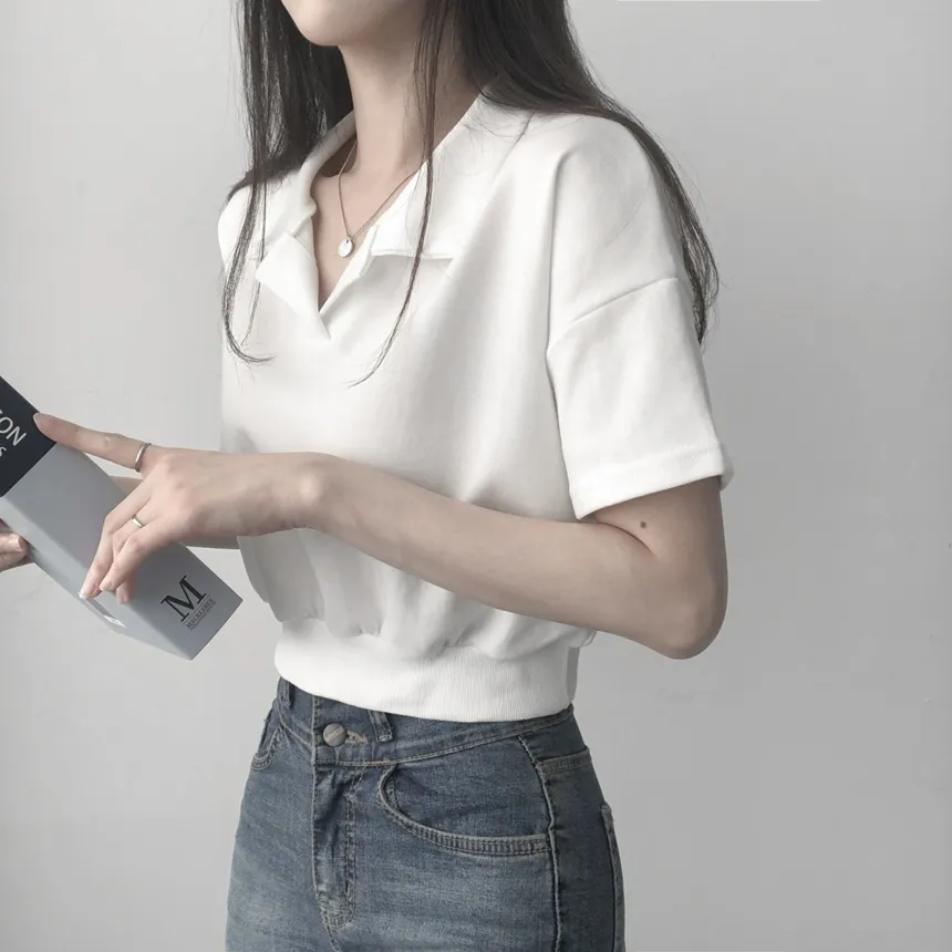 カラーネッククロップドTシャツ | lilisense | 詳細画像13