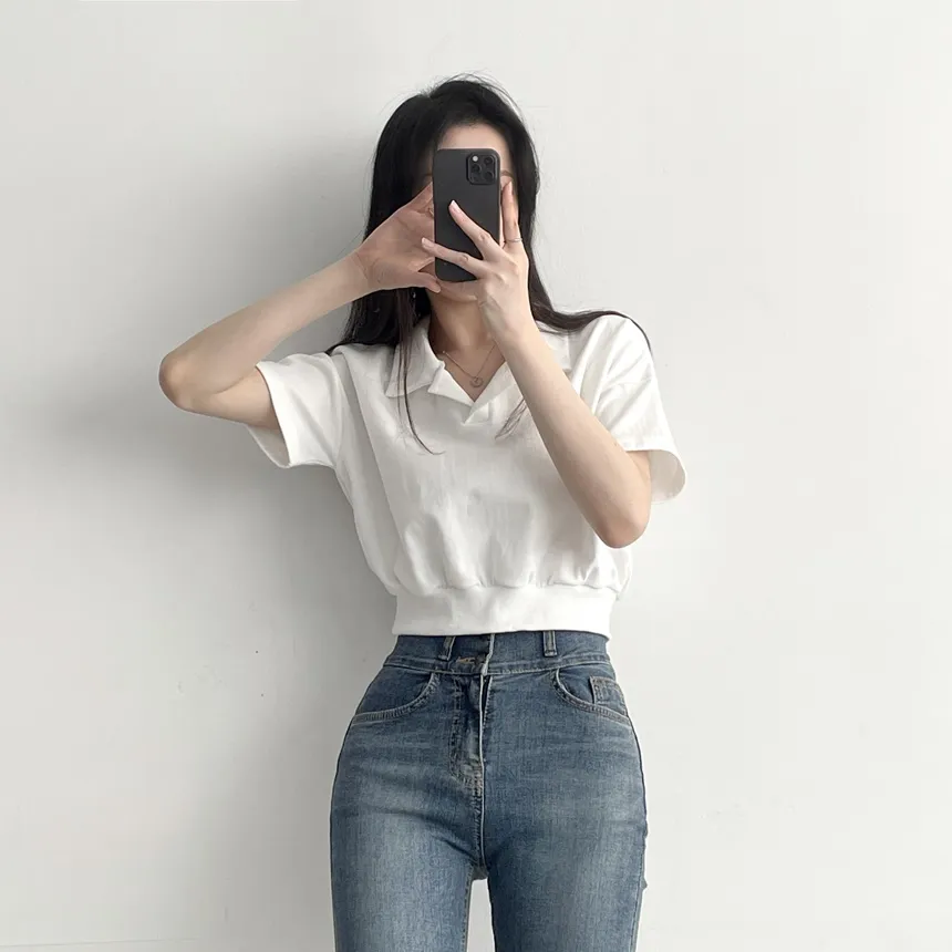 カラーネッククロップドTシャツ | lilisense | 詳細画像15