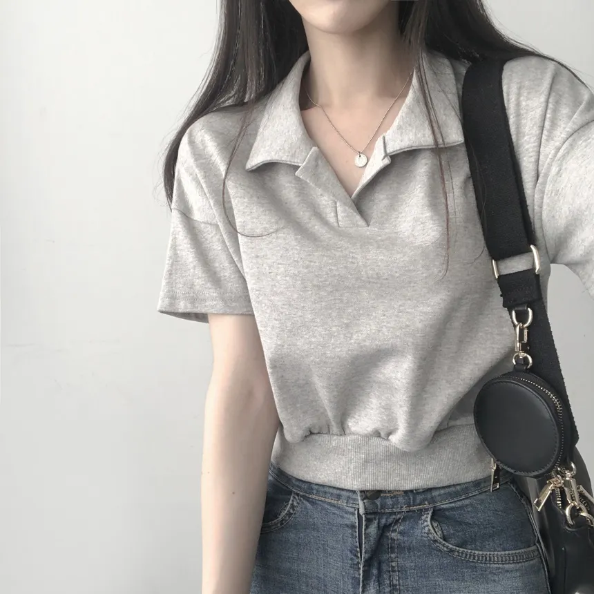 カラーネッククロップドTシャツ | lilisense | 詳細画像16