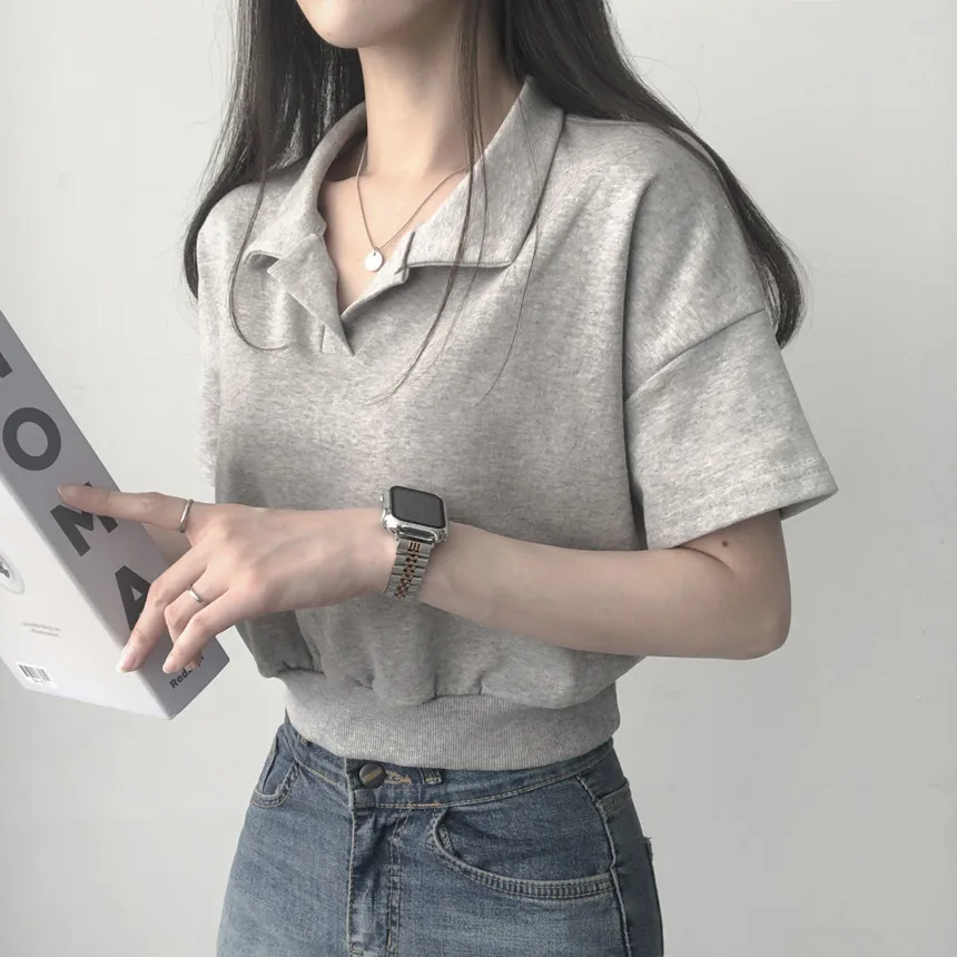 カラーネッククロップドTシャツ | lilisense | 詳細画像17