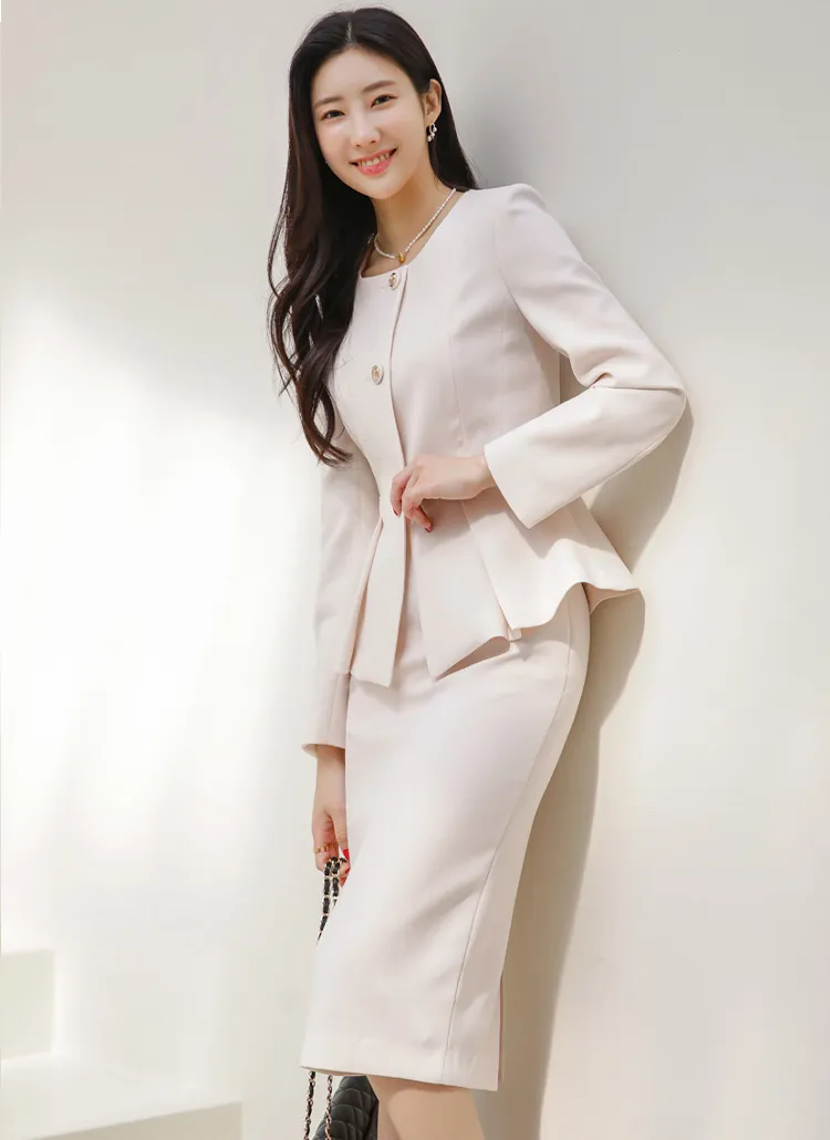 スクエアネックペプラムジャケット | styleonme | 詳細画像1