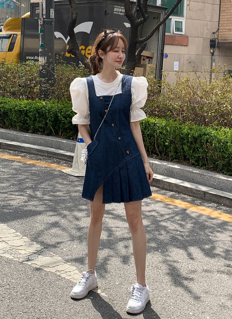 cccmalie デニムパフスリーブ ワンピース 1621371_22266462_k3.jpg