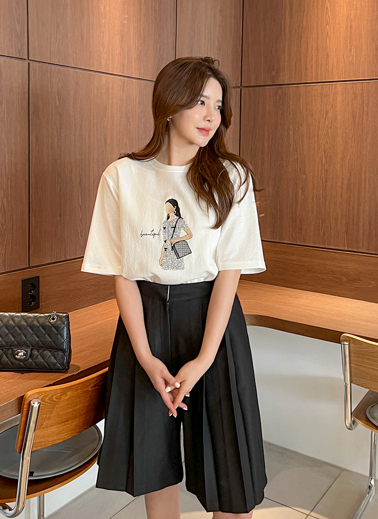 刺繍スパンコールTシャツ | レディースファッション通販 - DHOLIC