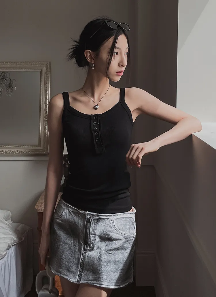 スナップボタンタンクトップ | ulan | 詳細画像1