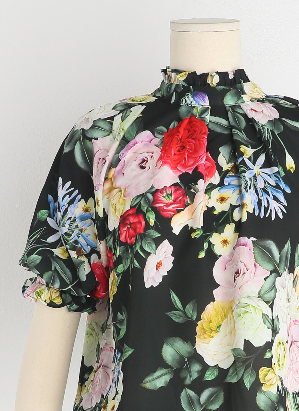 花柄シャーリング半袖ブラウス | DHOLIC | 詳細画像16