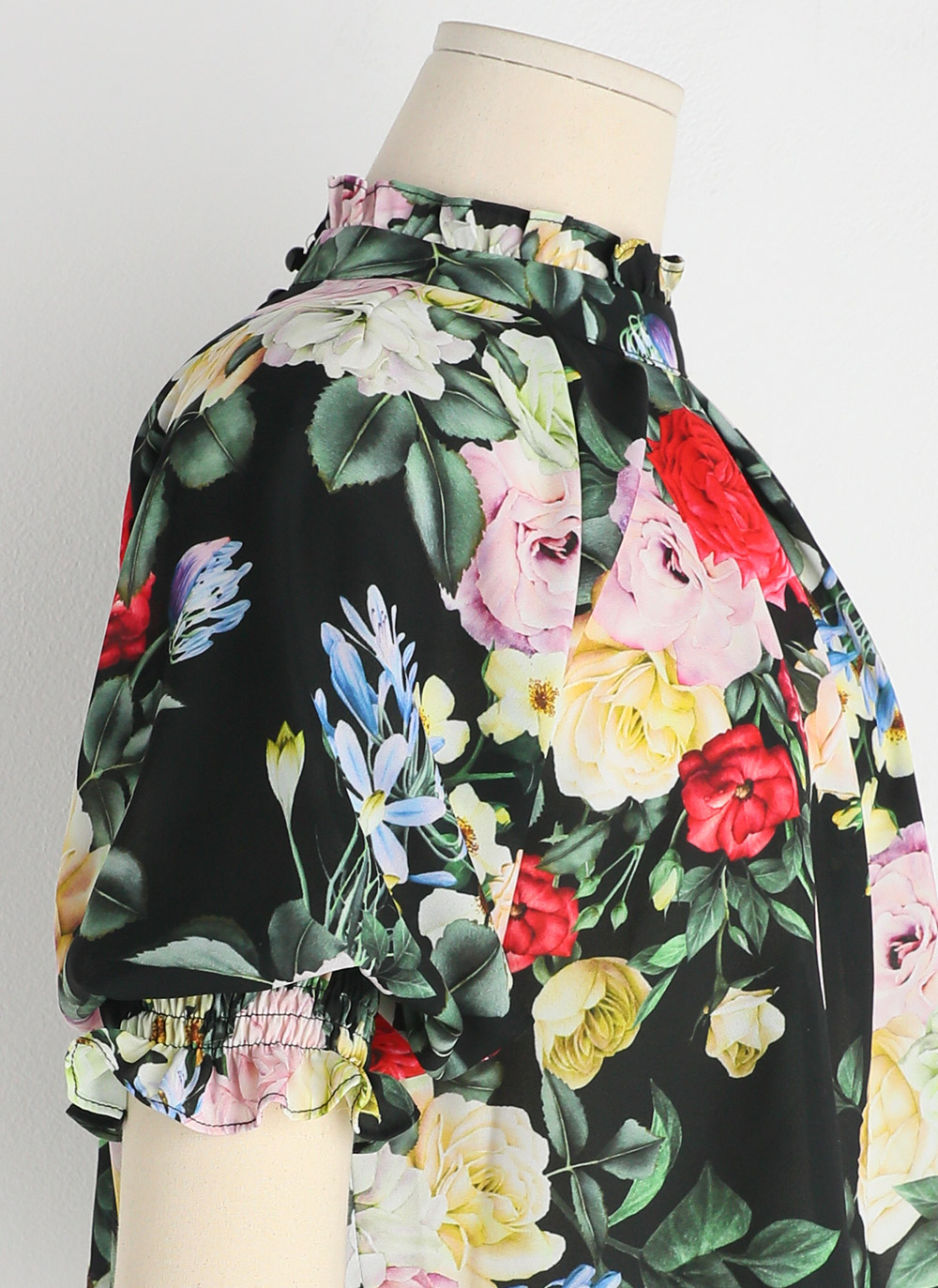 花柄シャーリング半袖ブラウス | DHOLIC | 詳細画像18