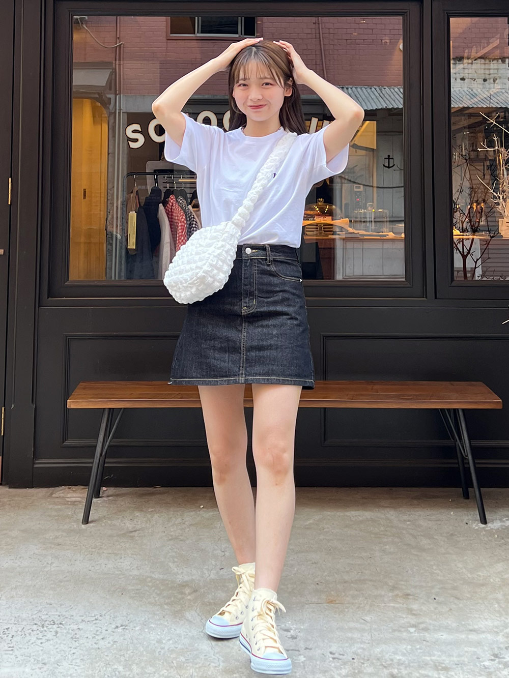 DSQUARED ディースクエアード デニム ミニスカート ネイティブ柄