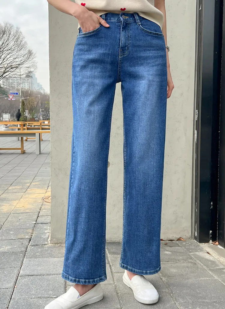 バックゴムストレートデニムパンツ | pippin | 詳細画像1