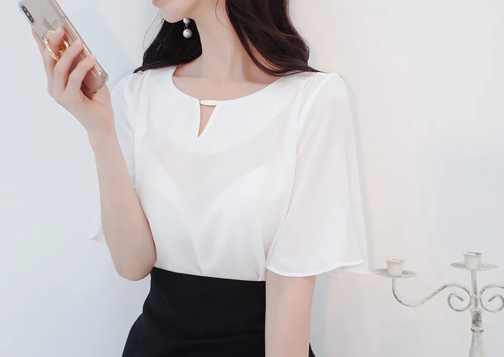 プレートVネックブラウス | audreybubble | 詳細画像9