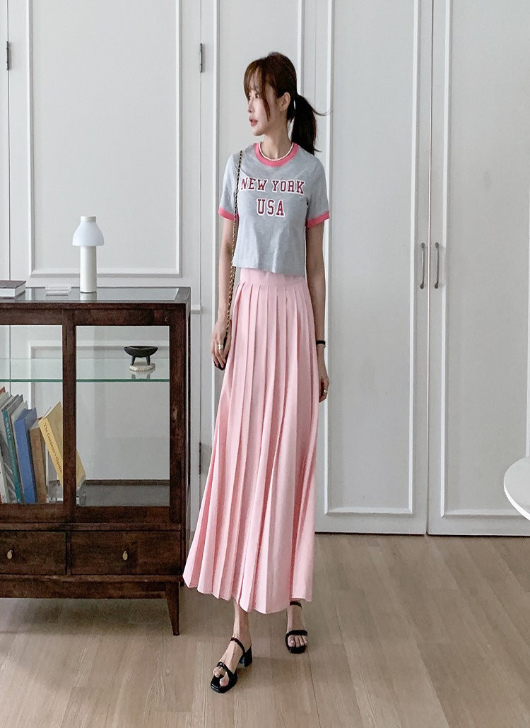 レタリングTシャツ&プリーツスカートSET | レディースファッション通販