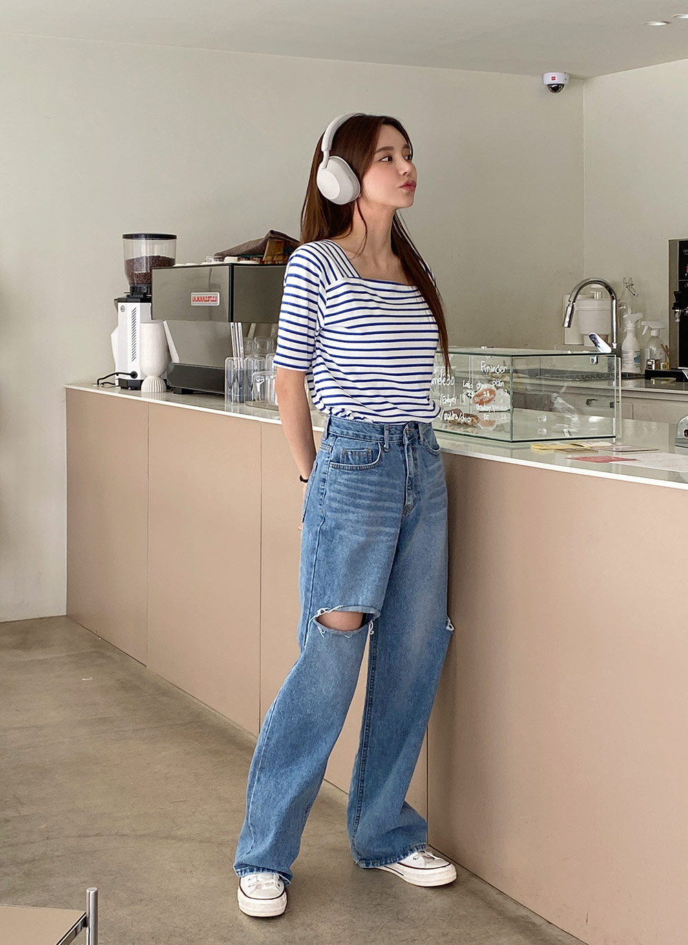 ダメージスリットデニムパンツ | レディースファッション通販 ダメージスリットデニムパンツ | レディースファッション通販
