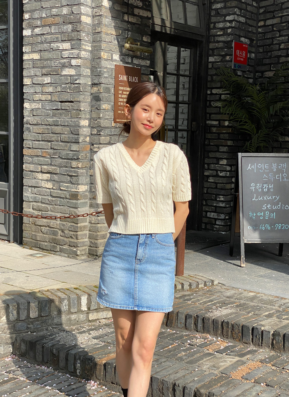 dieselダメージデニムミニスカート ライトブルー ダメージデニムミニスカート | レディースファッション通販 - DHOLIC