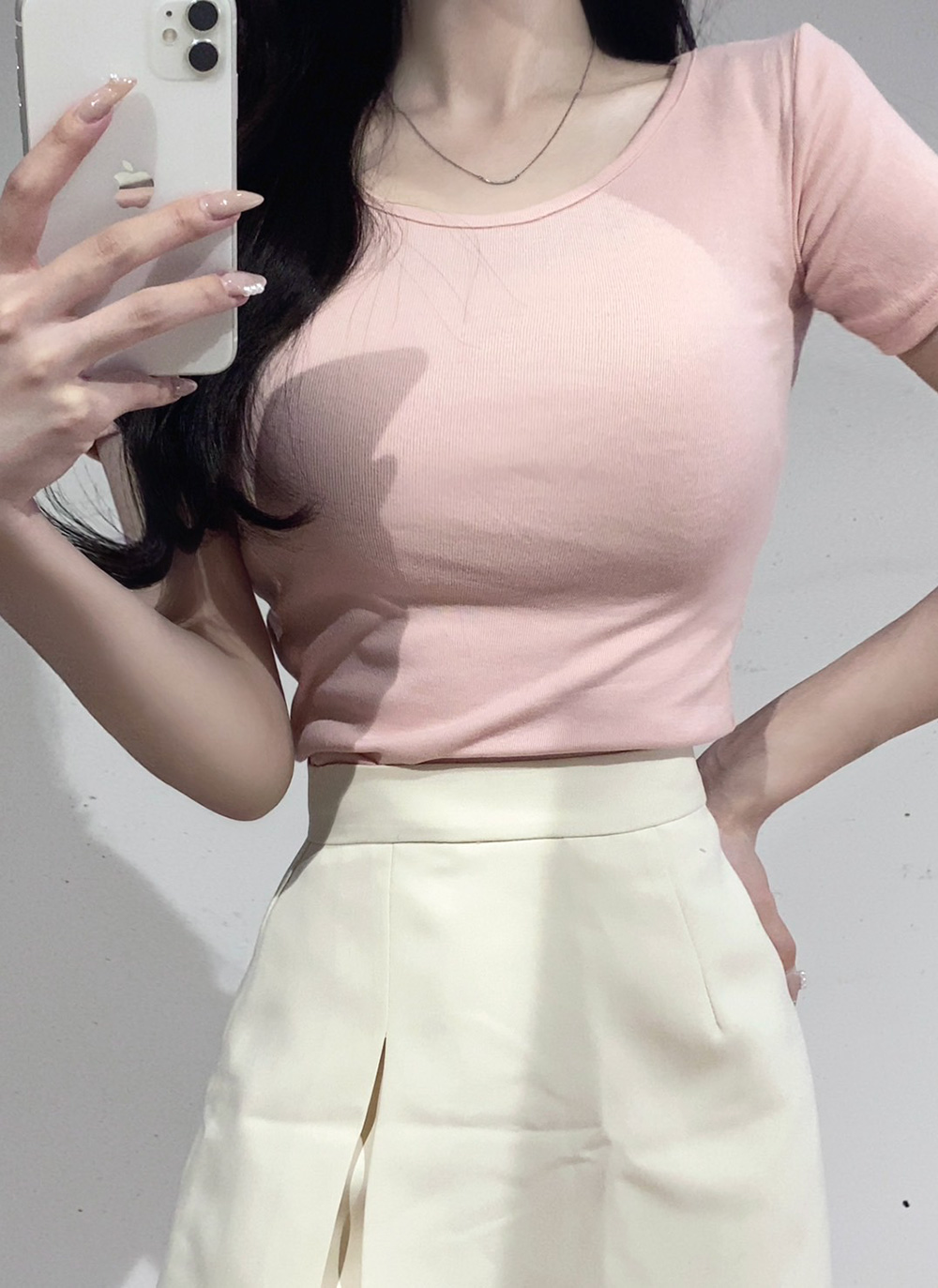 Uネックコットン半袖Tシャツ | DHOLIC | 詳細画像18