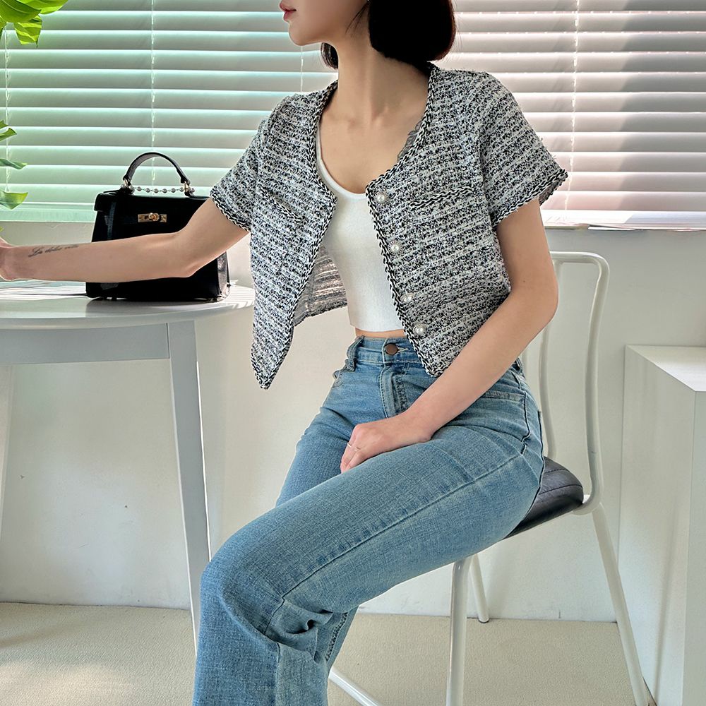 WEB限定】 半袖テーラードジャケット ZARA ローリーズファーム グレイル vis