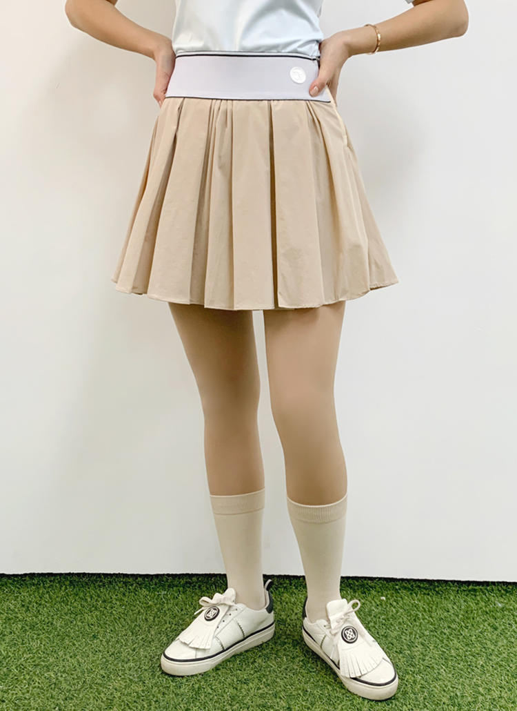 ウエスト配色プリーツスカートパンツのサムネイル