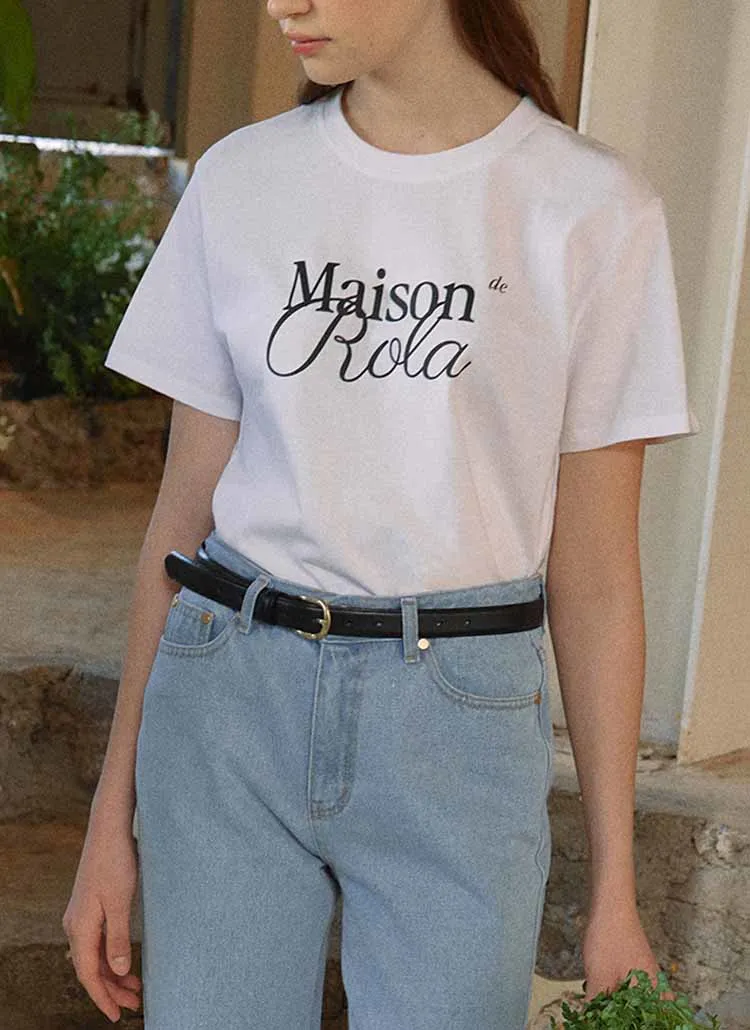 Maison半袖Tシャツ(ホワイト) | rolarola | 詳細画像1