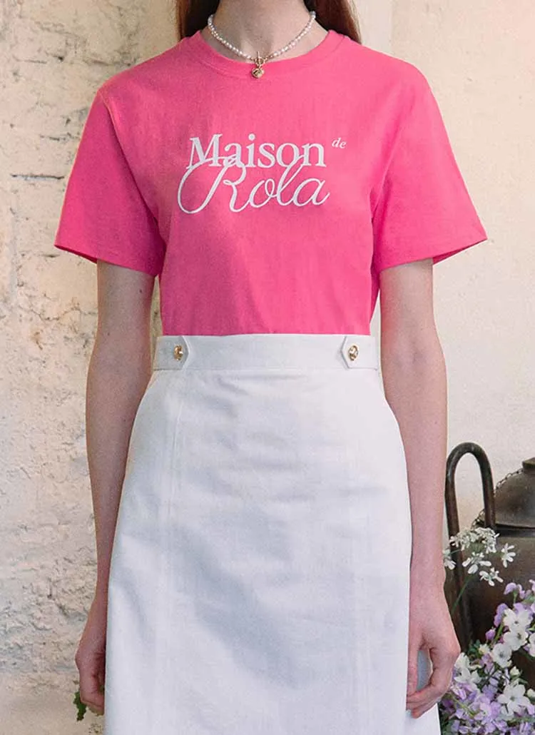 Maison半袖Tシャツ(ピンク) | rolarola | 詳細画像1