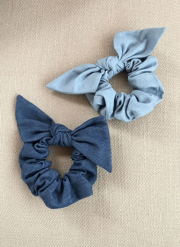 デニムリボンシュシュ | レディースファッション通販 - DHOLIC