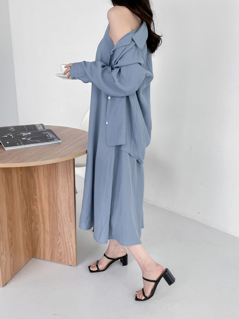 ミシェルマカロン シャツセットキャミワンピ―ス XSサイズ - メルカリ