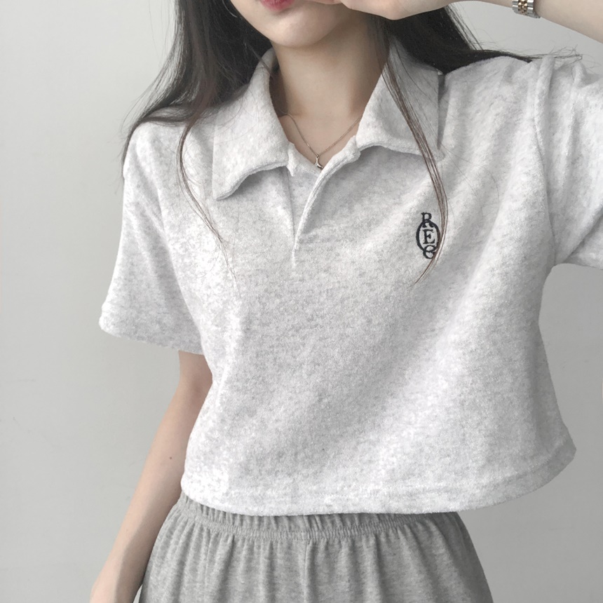 ミニ刺繍カラー半袖Tシャツ | lilisense | 詳細画像2