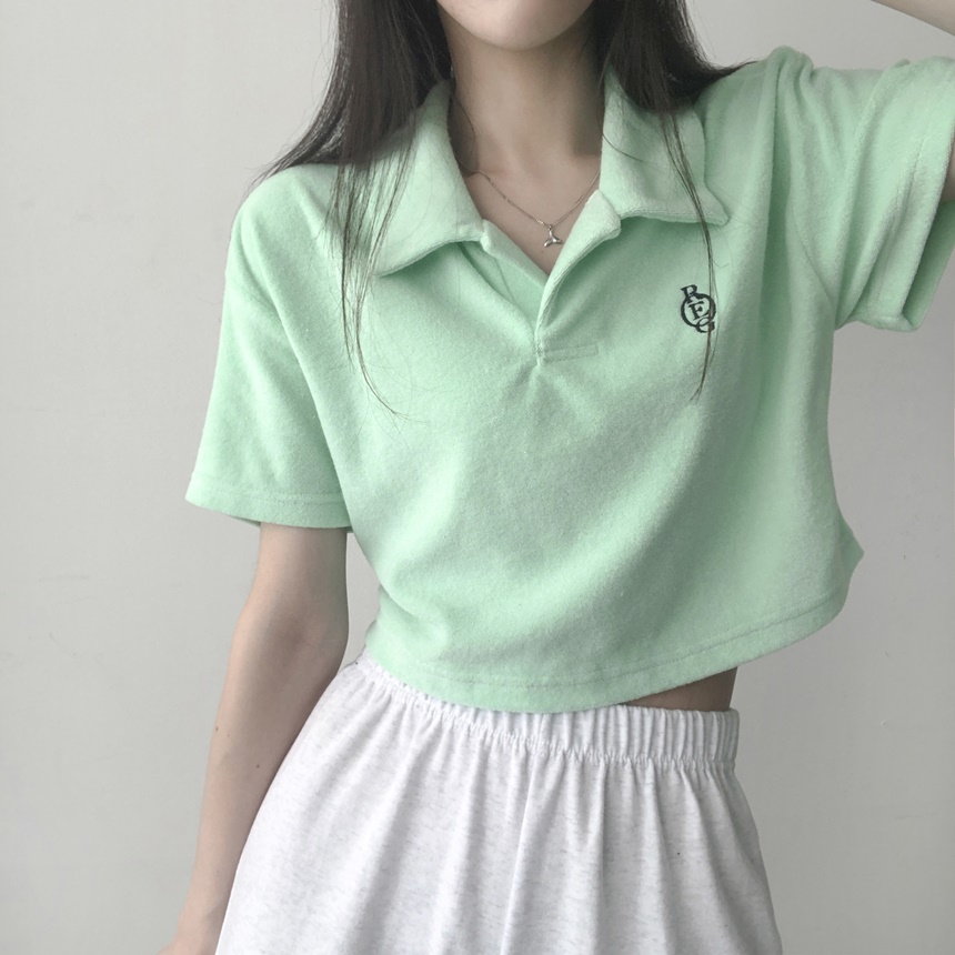 ミニ刺繍カラー半袖Tシャツ | lilisense | 詳細画像17