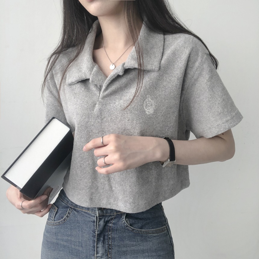 ミニ刺繍カラー半袖Tシャツ | lilisense | 詳細画像28