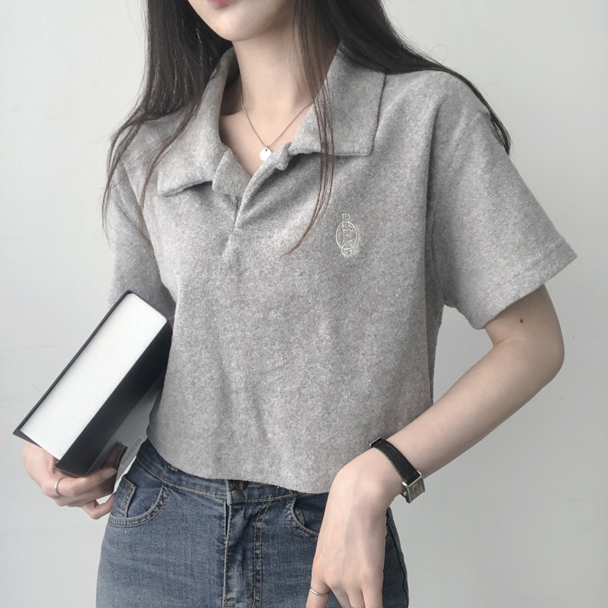 ミニ刺繍カラー半袖Tシャツ | lilisense | 詳細画像29