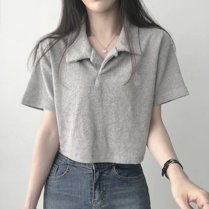 ミニ刺繍カラー半袖Tシャツ | lilisense | 詳細画像30