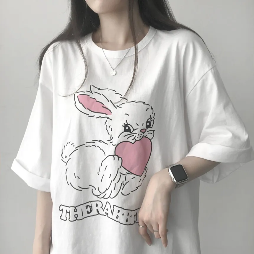 ハートラビットTシャツ | lilisense | 詳細画像1