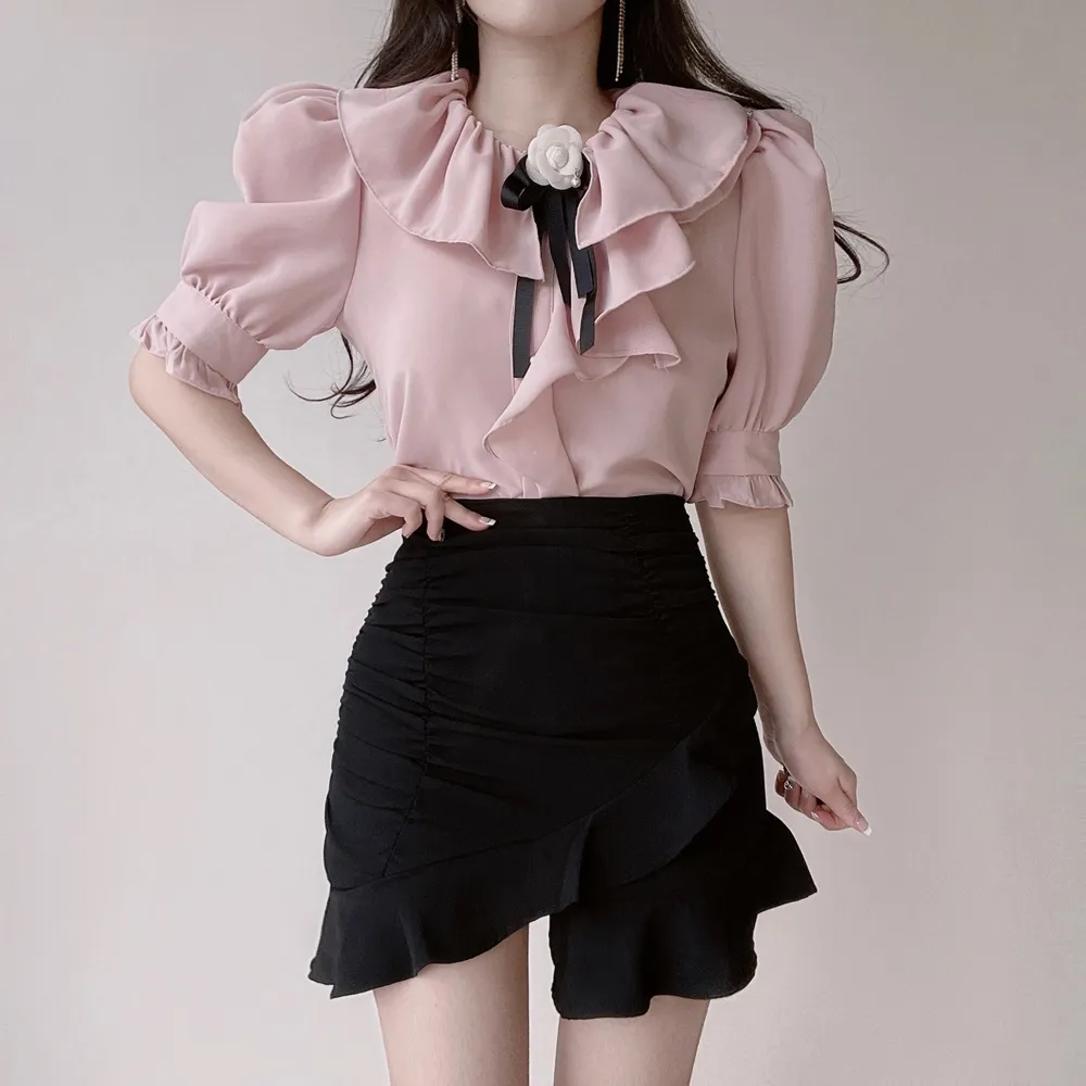 斜めフリルラインミニスカート | レディースファッション通販 - DHOLIC