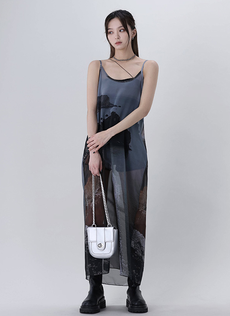 シースループリントキャミワンピース | レディースファッション通販