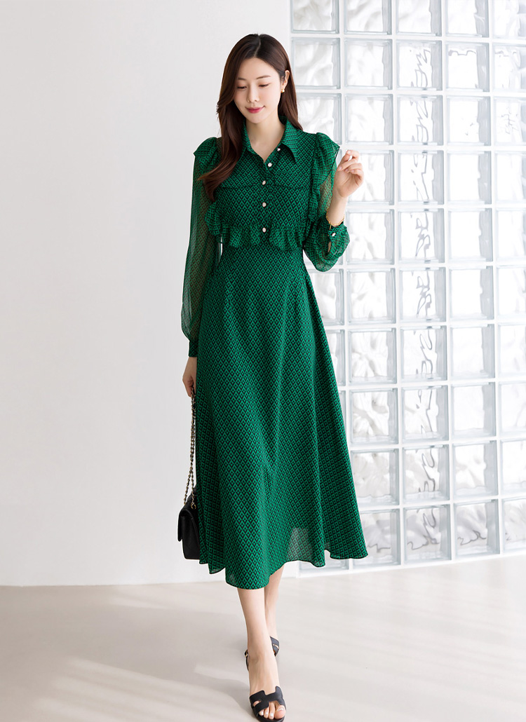 エスニックシフォンフレアワンピース | レディースファッション通販