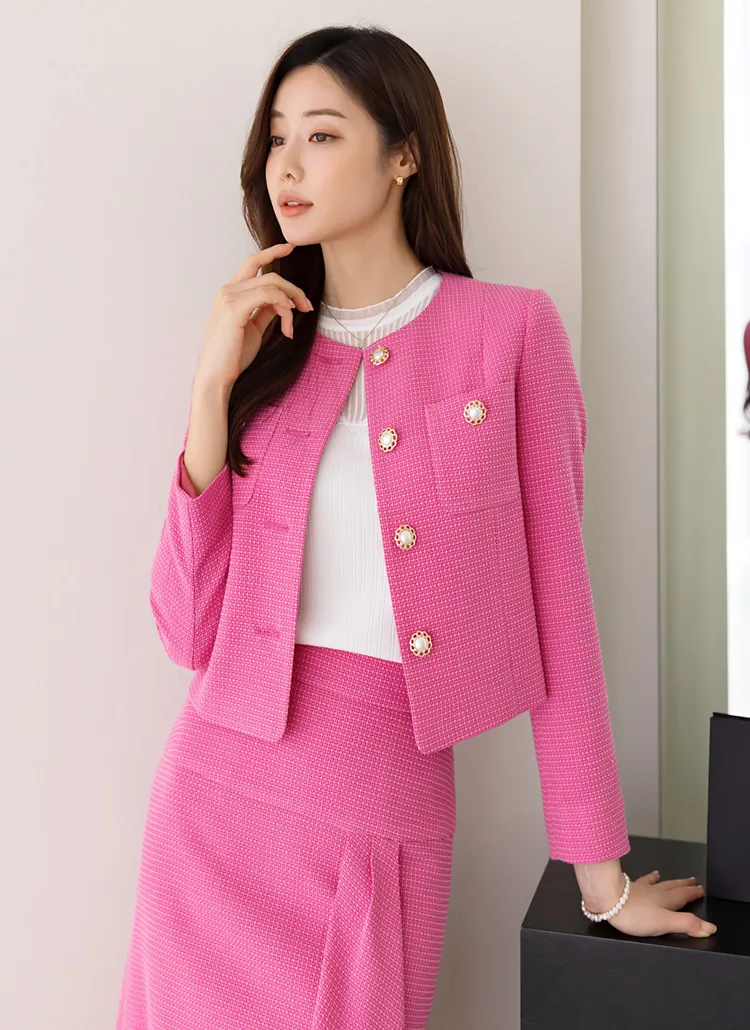 新品未使用】ポイントボタンツイードスカートM めぐ 