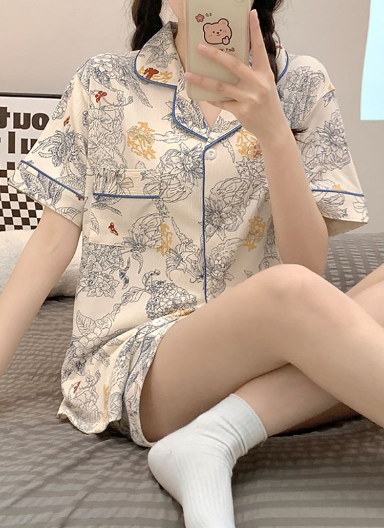 ドローイング2TYPEボトムパジャマSETのサムネイル