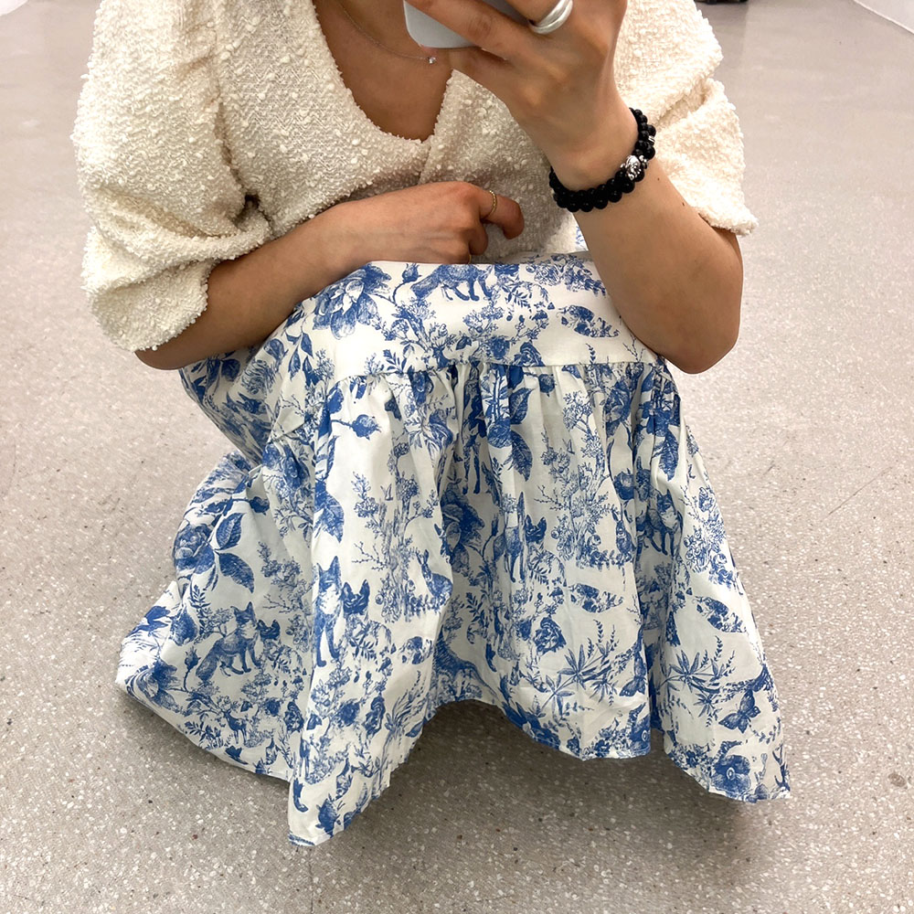DOLCE&GABBANA フローラル柄 ミニ丈 ティアード フレアスカート DOLCE&GABBANA フローラル柄 ミニ丈 ティアード フレアスカート