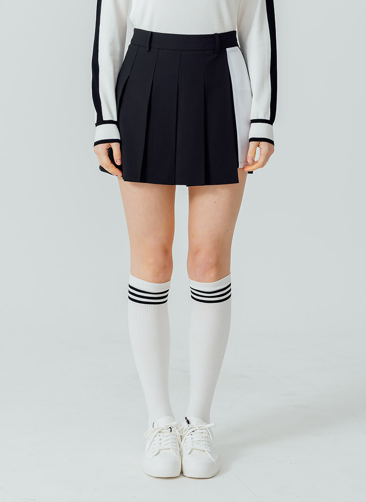 サイド配色プリーツスカートパンツのサムネイル