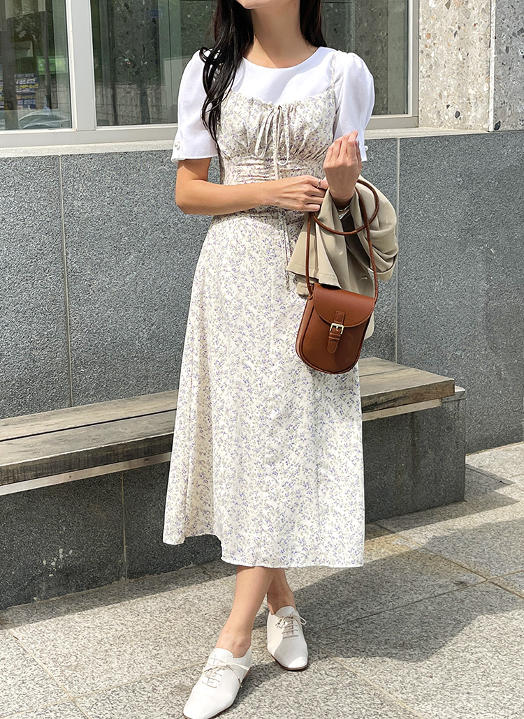 新品・未使用　PINKHOUSE 花柄チェックキャミワンピース LADY LIKE ワンピース 「春夏新作」バイアスチェックレース付き