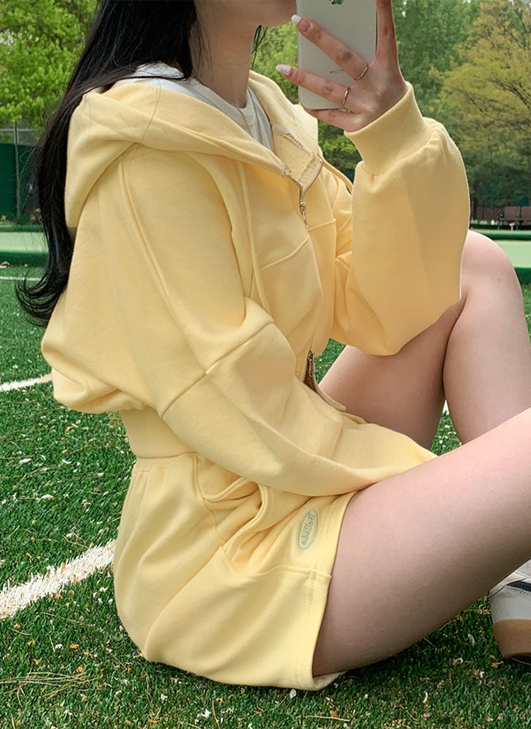福袋 セール beidelli made]クロップドジップパーカー&2TYPEボトムSET ダッフィー