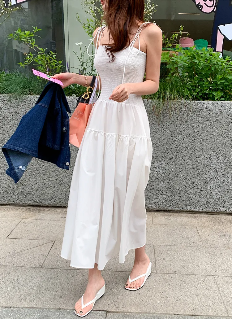 リボンストラップシャーリングワンピース | minagram | 詳細画像1